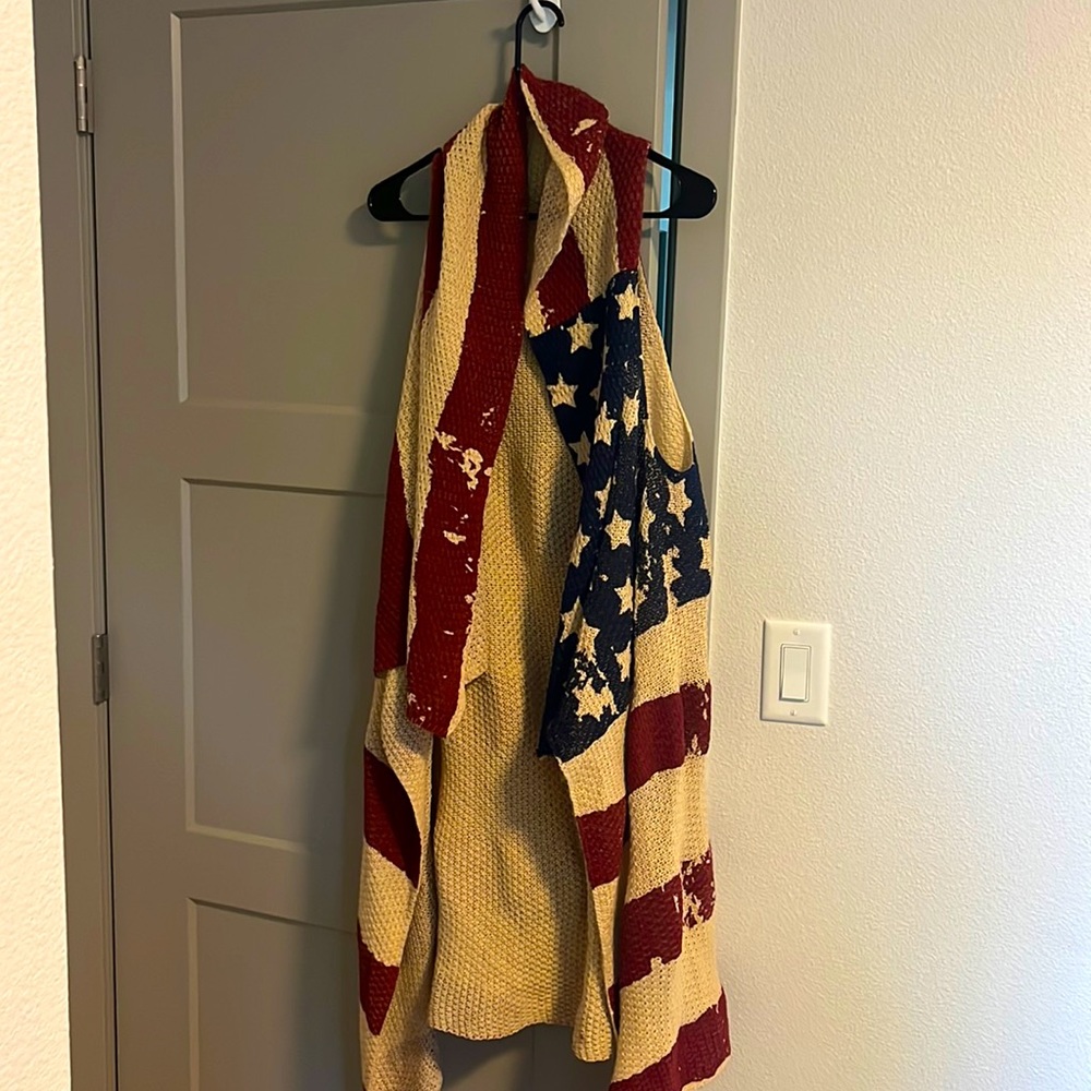 Large American Flag Shawl